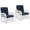 Navy Blue, variant on VIVIJASON 3-Piece Outdoor Conversation Bistro Set, Patio Wicker Rocking Chairs Rattan Furniture Sets w/ 2 Rattan Chairs, Cushions, Glass Top Side Table for Garden Porch Backyard (White Wicker/Red)