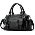 thumbnail image 1 of LHSHID Faux Leather Shoulder Bag for Women Flap Handbag Willow Nail Crossbody Bag Large Capacity Purse Retro Satchel, 1 of 7