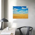 thumbnail image 3 of COMIO Wall Art Canvas Painting Golden Wheat Field Grows in The Fields With Clouds in The Blue Sky Poster Decorative Painting Canvas Wall Art Living Room Posters Bedroom Painting, 3 of 4