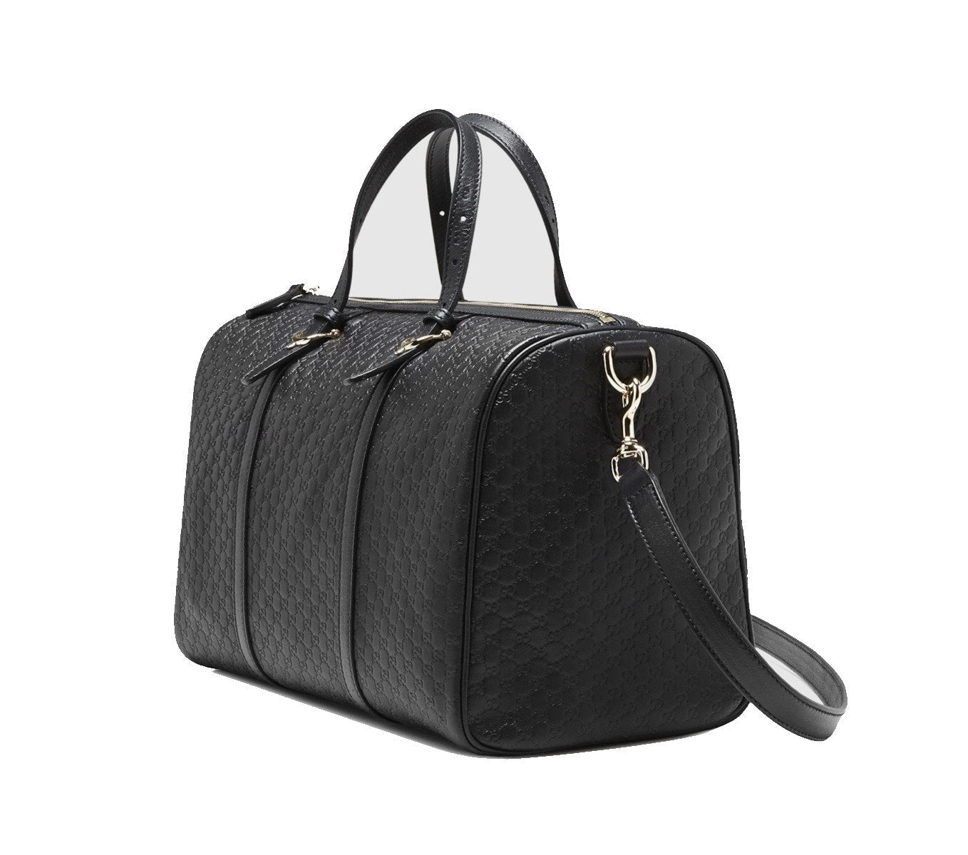 Gucci Nice Microguccissima-Leather Boston Bag in Black