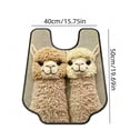 thumbnail image 3 of Sruoe Toilet Rug U Shaped 16x20 Inch, Double Alpaca Print U‑Cut Microfiber Floor Mat, U-Shaped Contoured Toilet Rugs for Bathroom, Non‑Slip Bathroom Decor Rug for Toilet Base Home Decor, 3 of 9