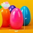 thumbnail image 4 of Joyfy 12 Pcs 6 inches Large Easter Eggs, Plastic Colorful Jumbo Easter Eggs, Empty Fillable for Easter Egg Hunt,Basket Stuffers Fillers, Filling Treats Party Favor Classroom Prize Supplies, 4 of 10