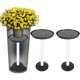 thumbnail image 1 of 2 Sets Inserto de Plantador de Planta, Relleno de Maceta de Altura Ajustable para Macetas Grandes, Soporte de Plantas de Planta de Macetas, con Orificios (BLACK), 1 of 4