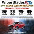 thumbnail image 2 of 2021 Subaru Forester Beam Wiper Blades Wipers w/1yr Warranty (Set of 3) w/Rear Wiper (WiperBladesUSA), 2 of 5