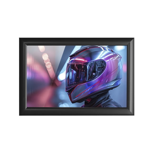 Cuadro Decorativo 47x34 cm Casco Papel Metálico Textura Brillante