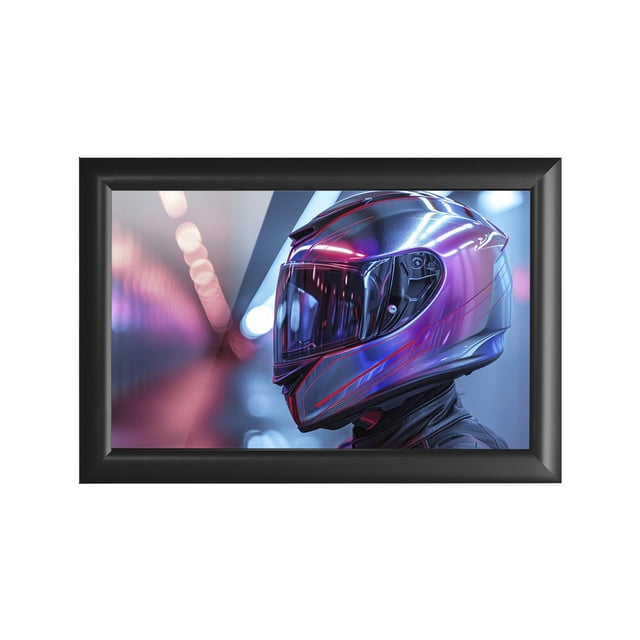 Cuadro Decorativo 47x34 cm Casco Papel Metálico Textura Brillante
