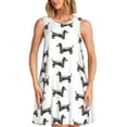 thumbnail image 1 of Xecao Teckel Chiot pour Robes d'Été pour Femmes Robes Décontractées de Plage Sans Manches T-Shirt Robe Évasée avec Poches, 1 of 7