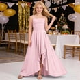 thumbnail image 2 of PRfgtbd Girls Maxi Dresses Ruffle Hem Ruched Criss-Cross Sleeveless Flower Girl Dress Formal Wedding Party Gown A-Line Flowy Cami Sundress Soft Spring Dresses, 2 of 7