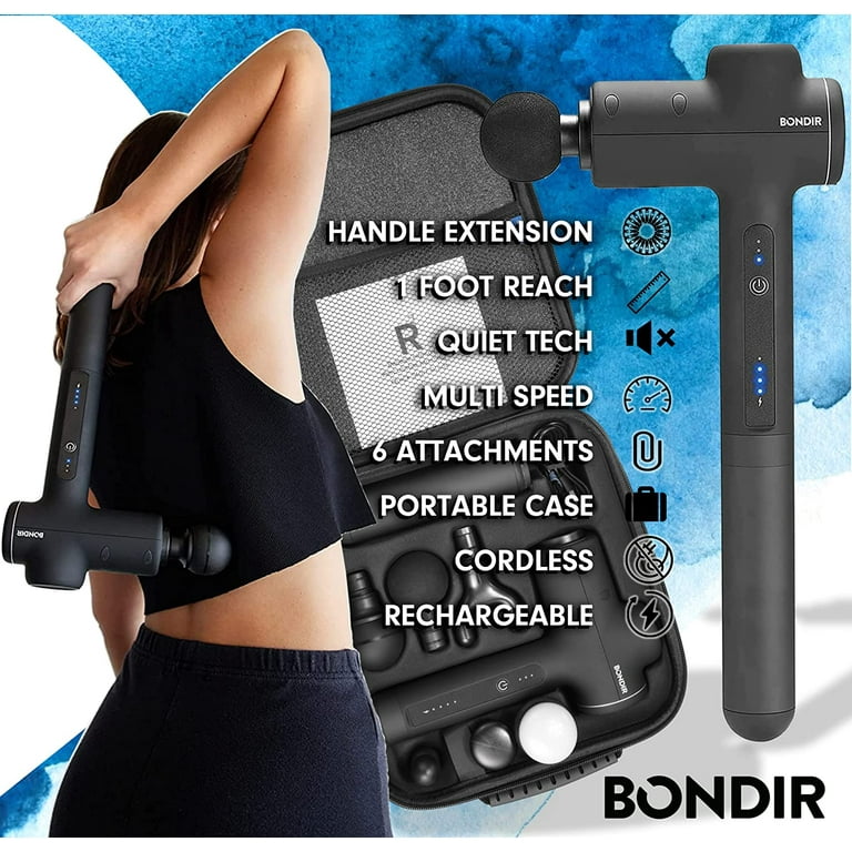 Bondir R2 Massage Gun - Percussion Deep Tissue Back Massager with Extension  Handle