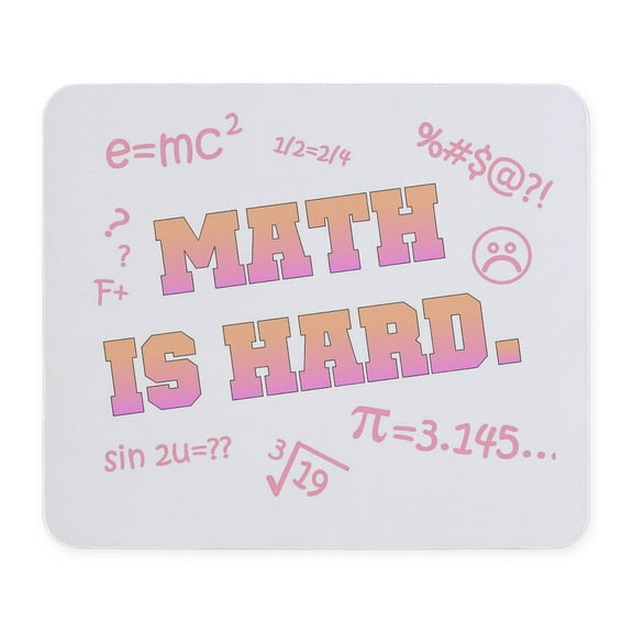 CafePress - Math Is Hard Mousepad - Non-slip Rubber Mousepad, Gaming Mouse Pad