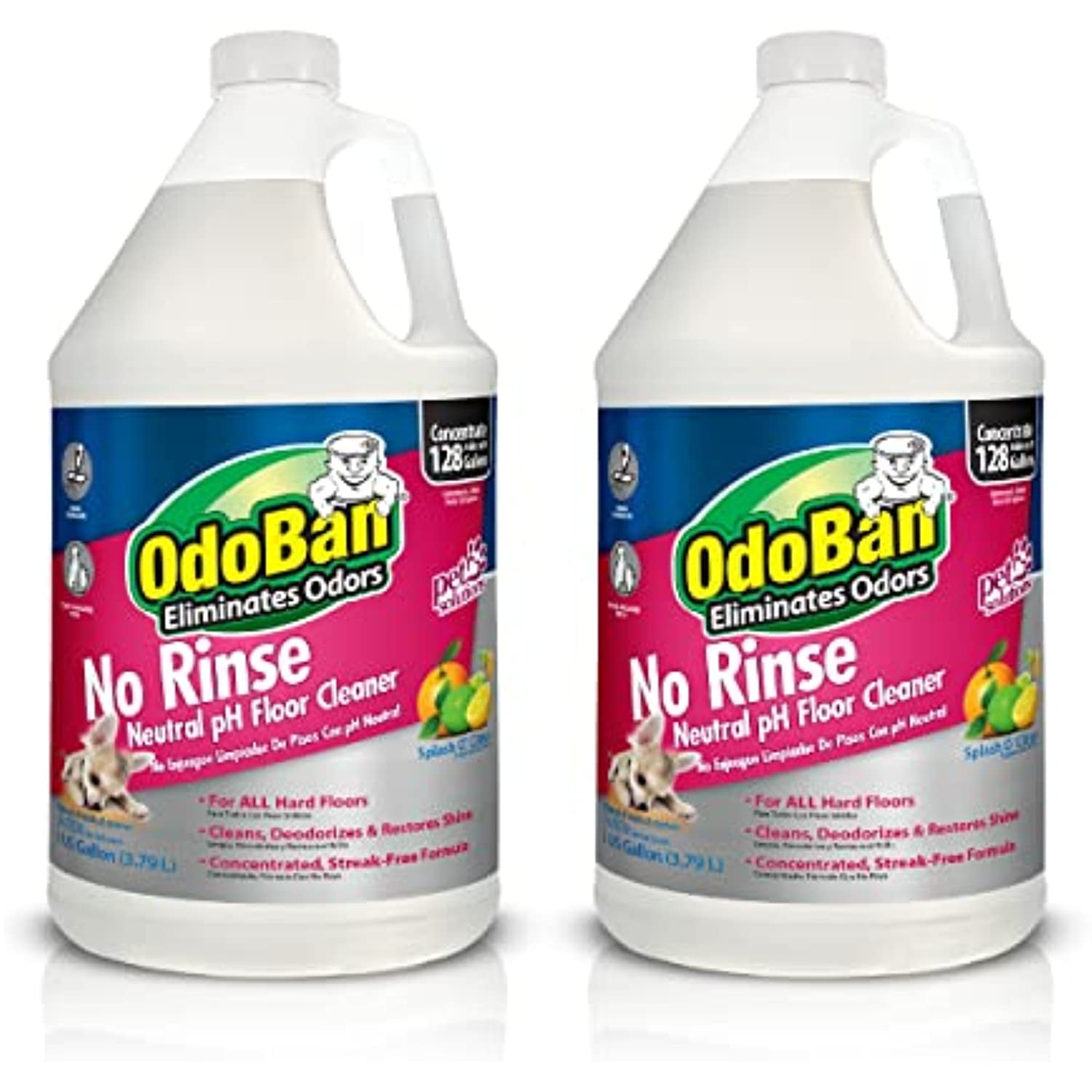 OdoBan Pet Solutions Urine Cleaning No Rinse Neutral pH Floor Cleaner Concentrate 1 Gallon Walmart