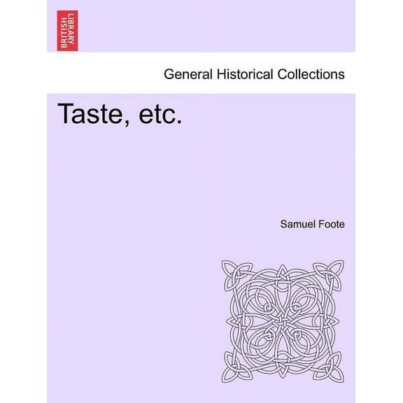 Taste, Etc. (Paperback)