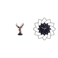 thumbnail image 1 of Reloj de pared acrílico con forma de cabeza de ciervo, figura decorativa con forma de flor, estatua de animal colgante, silencioso, para interiores, d, 1 of 8
