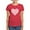 Red, variant on CafePress - Paw Print Heart Women's Classic T Shirt - Women's Traditional Fit Dark T-Shirt