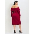 thumbnail image 2 of Avenue Women's Plus Size Collette Off Shoulder Gathered Waist Dress, 2 of 2