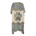 thumbnail image 2 of HELLHERO Paw Print Flower Design Bathing Suit Cover Up High Quality Fabrics Lightweight and Breathable Free Size Long Kimono Cover Ups for Swimwear Women for Womens, 2 of 6