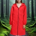 thumbnail image 5 of shqvo Extra Length Raincoats for Womens Waterproof Lightweight Hooded Windbreaker Rain Jacket Outdoor Poncho with Pockets, 5 of 7