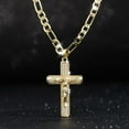 thumbnail image 6 of VOLALO 14k Gold-Plated Cuban, Figaro, Miami, Rope Chain with Jesus Christ Crucifix,24 inches Long and 6mm wide,High Quality, 6 of 10