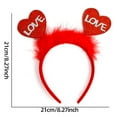 thumbnail image 5 of Tnobhg Valentine Day Headband Heart Bowknot Decor Artificial Feather Wedding Dance Headband Hair Fastening Accessories, 5 of 8