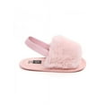 thumbnail image 4 of Infant Baby Girls Boys Hairy Soft Sole Princess Shoes Elastic Sandals Slippers, 4 of 5