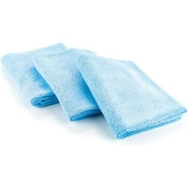 The Rag Company – Off Road – The Crew Chief Pack – Professional Grade Quick Detail & Buffing Microfiber Towels, 16in x 27in, Light Blue, 3-Pack
