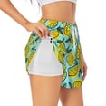 thumbnail image 3 of Lsque Lemon1 Printed Women's Running Shorts with Liner Pockets,Elastic Quick Dry Workout Athletic Gym Yoga Shorts,Womens High Waist Shorts-Medium, 3 of 9