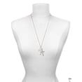 thumbnail image 3 of Delight Jewelry Silvertone Large Lucky 7 I Have Plans for You Engraved Cross Zoey Necklace, 28", 3 of 4