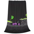 thumbnail image 6 of Lsque Geometry Dash Pattern Fuzzy Fleece Throw Blanket Extra Large,Super Soft,Fluffy and Warm Blankets for Couch,Bed,All Season Use (60"x50"), 6 of 7