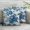 thumbnail image 3 of Shiartex Flowers Leaves Rococo Print Pillow Covers for Couch Square Pillowcase 1PC 22x22in, 3 of 5