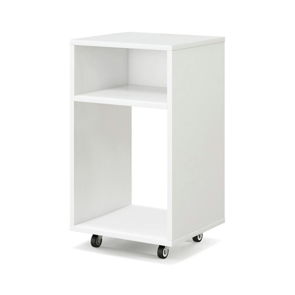 Demi Bonn Mobile File Cabinet Wooden Printer Stand Vertical Storage Organizer, White