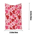 thumbnail image 3 of Valentine's Day Throw Blanket 39.37x27.55in Soft Cozy Romantic Red Love Heart Flannel Blanket Lightweight Warm Fuzzy Plush Microfiber Blankets For Home Bed Sofa Couch Chair Gift For Lovers, 3 of 7