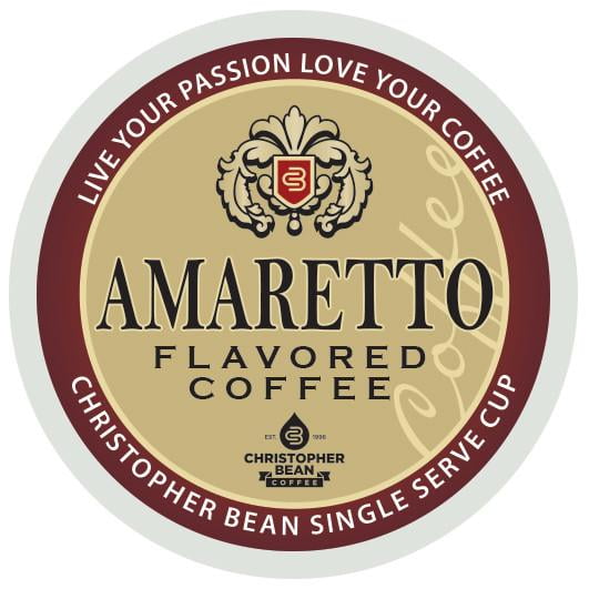Christopher Bean Coffee Amaretto KCup Coffee Pods, 18 Count