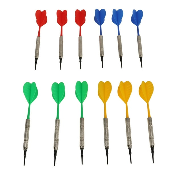 Dardos Profesionales, Dardos De Punta Suave, Plástico Apto Para Principiantes, 4 Colores Con Puntas De Dardos De 100 Piezas Para Diana De Plástico