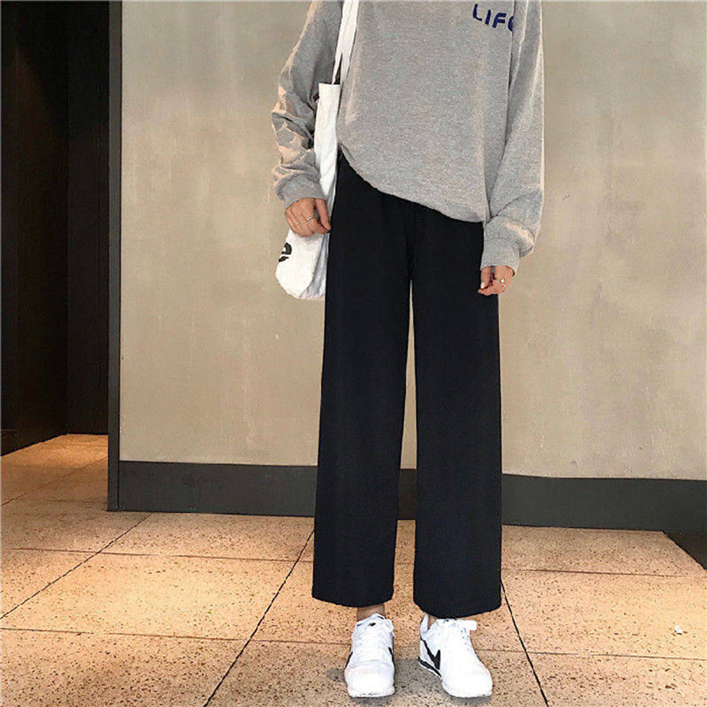 pleated straight leg pants