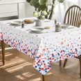 thumbnail image 6 of 4th of July Tablecloth 60x84 Inch, Patriotic Pure Tricolor Stars Independence Day Memorial Day Table Cover for Party Picnic Dinner Decor, 6 of 6