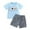 Blue, variant on Toddler Boys Clothes Baby Boy Summer Kids Spring Plaid Print Short Sleeve Basketball 0 3 6 12 18 24 Months Tops And Shorts Shirt and Jogger 2PCS