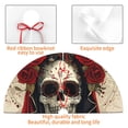 thumbnail image 4 of Sikiie Gothic Skull With Roses 30-48 inches {designName} Print Christmas Tree Skirt Snowman Xmas Tree Skirt with Edge Christmas Decorations for Holiday Party-36", 4 of 7