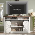 thumbnail image 6 of Merluxy Farmhouse TV Stand,Entertainment Center with Sliding Barn Door,Rustic Media Console,White, 6 of 10
