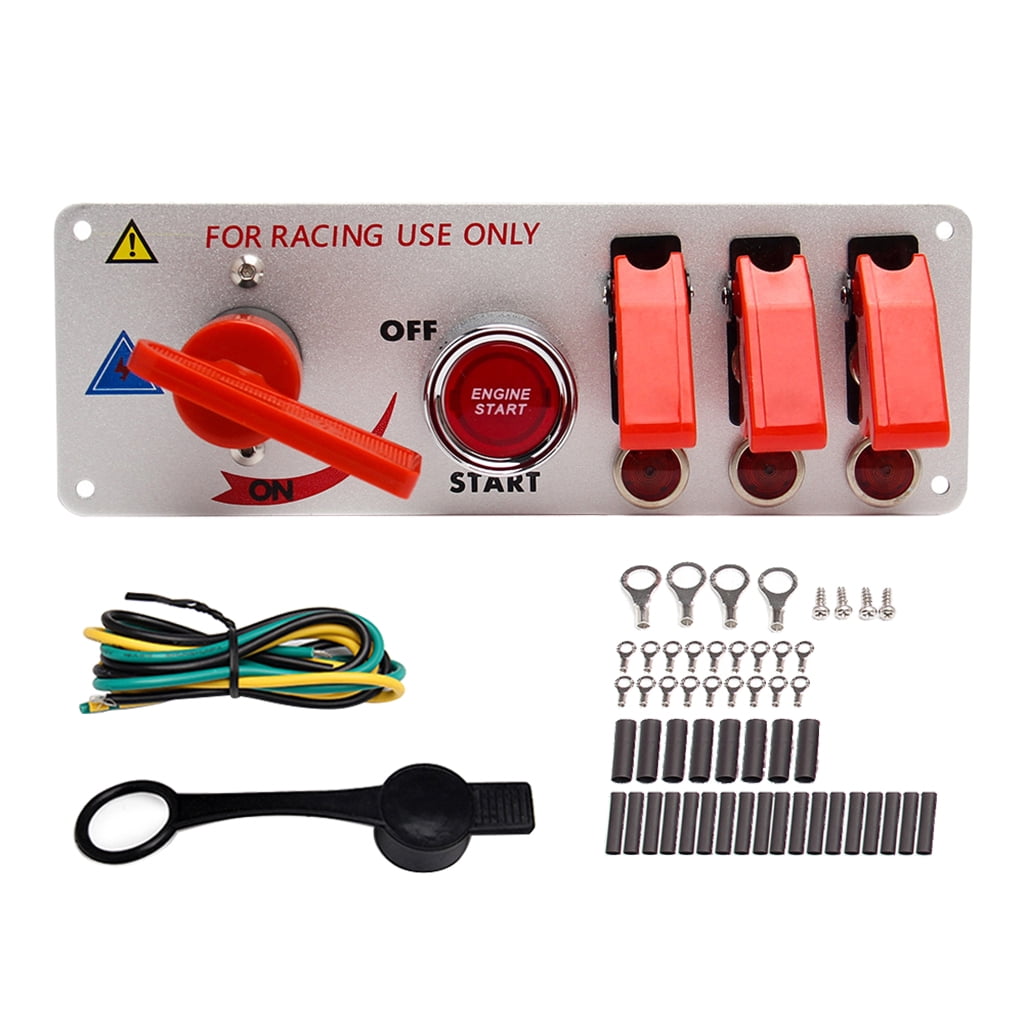 Racing Car Engine Start Push Button Ignition Switch Panel Toggle Switch  Panel - Walmart.com