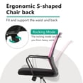 thumbnail image 5 of YRLLENSDAN Mesh Office Chair with Wheels Rolling Desk Chair with Arms Mesh Computer Chair for Adults Conference Room Chair Study Chair Adjustable Height 2 Pack,Pink, 5 of 7