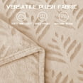 thumbnail image 5 of Exclusivo Mezcla Twin Size Fleece Blanket for Bed, Leaves Pattern Super Soft and Cozy Blankets, Plush Fuzzy Lightweight, Camel, 60"x80", 5 of 6