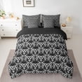 thumbnail image 2 of Feelyou Women Hipple Damask Twin Bedding Sets 7pcs, Boho Butterfly Animal Comforter Set, 2 of 8