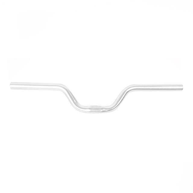Manillar de barra elevadora de engranaje fijo de bicicleta de aluminio 25,4 mm * 520 mm (plateado)