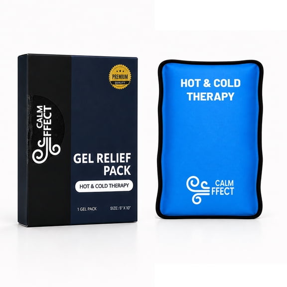 Continental Sleep, Reusable Gel Ice Pack for Hot & Cold Therapy, Flexible Cold & Hot Compress, Microwave & Freezer Safe, Leak-Resistant Ice Pack for Back, Shoulder, Knee, Muscle Recovery