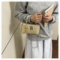 thumbnail image 3 of REMANLAND Women's Metallic Woven Texture Vanity Case Handbag with Top Handle and Chain Strap, Gold, 3 of 11