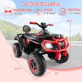 thumbnail image 2 of OLAKIDS 2 Seater 24V Ride on Car, 4WD Kids ATV Quad with Remote Control, LED Lights, Power Display, Bluetooth, Spring Suspension, Electric 4 Wheeler for Boys Girls Aged 3+ Years, 2 of 8