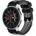 thumbnail image 1 of Pulseras de reloj Lerobo compatibles con Samsung Galaxy Watch 3 45 mm/Galaxy Watch 46 mm/Gear S3 Frontier, correa de reloj clásica de silicona suave y transpirable para mujeres y hombres, 1 of 8