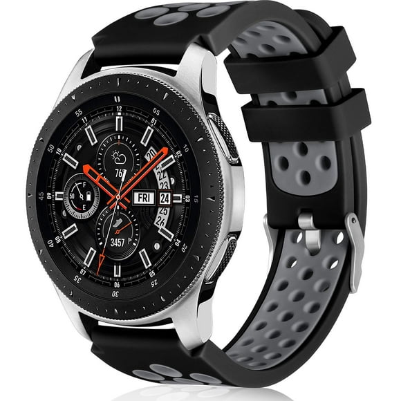 Pulseras de reloj Lerobo compatibles con Samsung Galaxy Watch 3 45 mm/Galaxy Watch 46 mm/Gear S3 Frontier, correa de reloj clásica de silicona suave y transpirable para mujeres y hombres