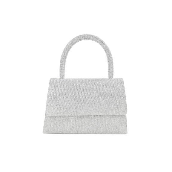 Moontgen Women Fashion Evening Bag Glittering Sequins Handbag Female Dating Bag (Silver)