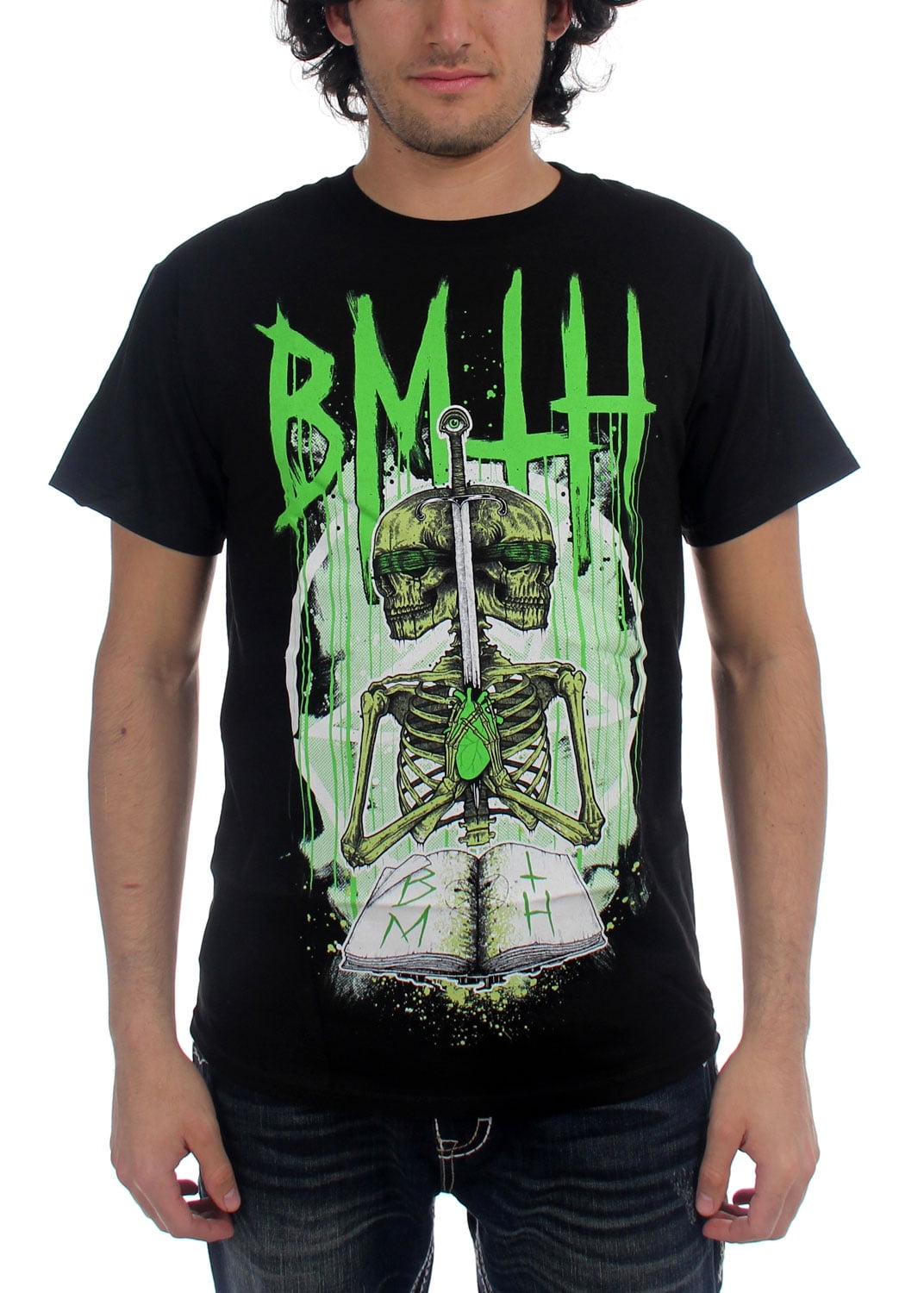 Bring Me The Horizon - Double Skeleton Mens T-Shirt In Black - Walmart.com